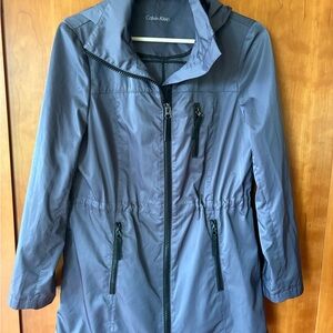 Calvin Klein Women's Trench Coat Utility Jacket in Beautiful Gray Shade GREAT